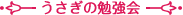 うさぎの勉強会